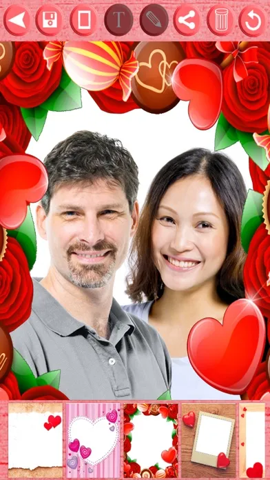 Capturas de pantalla de Valentine love frames - Photo editor to put your Valentine love photos in romantic love frames
