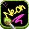 Draw with neon on screen