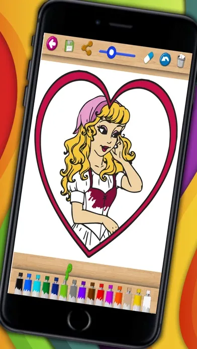 ภาพหน้าจอของ Cinderella Coloring book & Paint classic fairy tales for kids