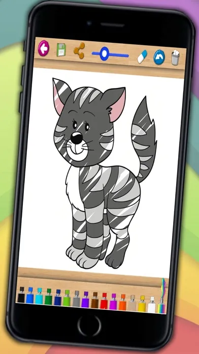 Zrzuty ekranu Paint cats – lovely kittens coloring book