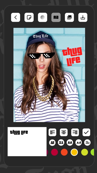 Capturas de pantalla de Thug Life Photo Stickers !