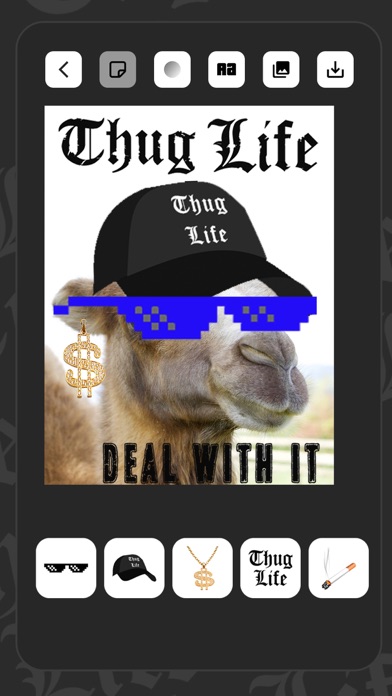 Capturas de pantalla de Thug Life Photo Stickers !