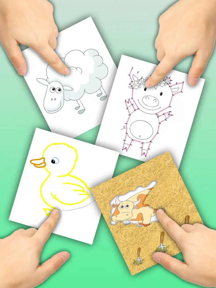 Zrzuty ekranu Connect dots, paint animals in zoo book - Premium iPad 