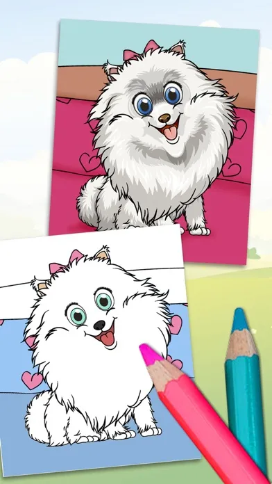 Paint pets in coloring book children Ekran Görüntüleri