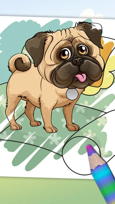 Paint pets in coloring book children Ekran Görüntüleri
