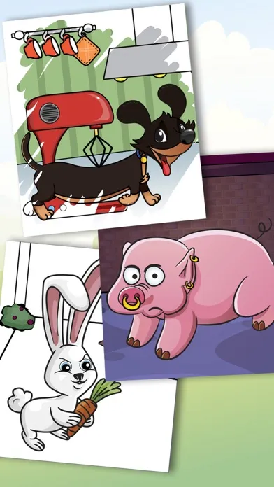 Paint pets in coloring book children Ekran Görüntüleri