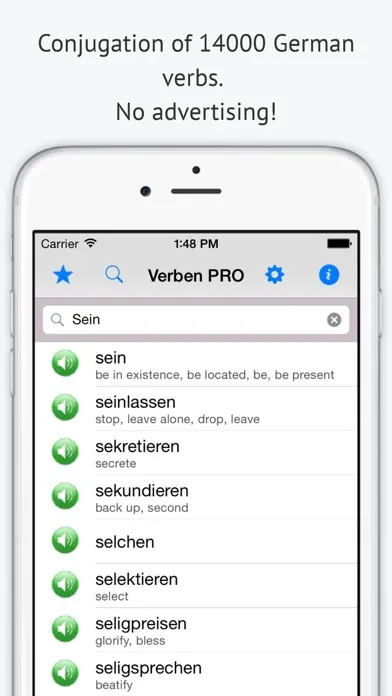 Verben PRO سکرین شاٹس