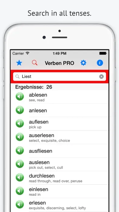 Verben PRO سکرین شاٹس