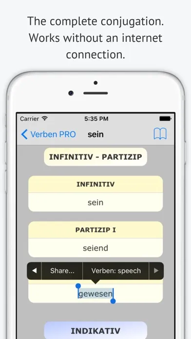 Verben PRO سکرین شاٹس
