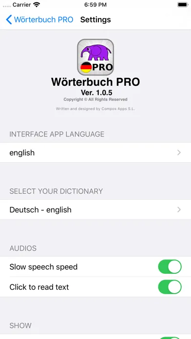 PRO - German Dictionary Screenshots
