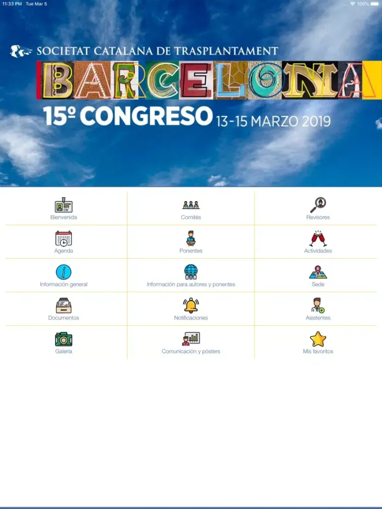 Tangkapan layar 15 Congreso SCT 2019 iPad 