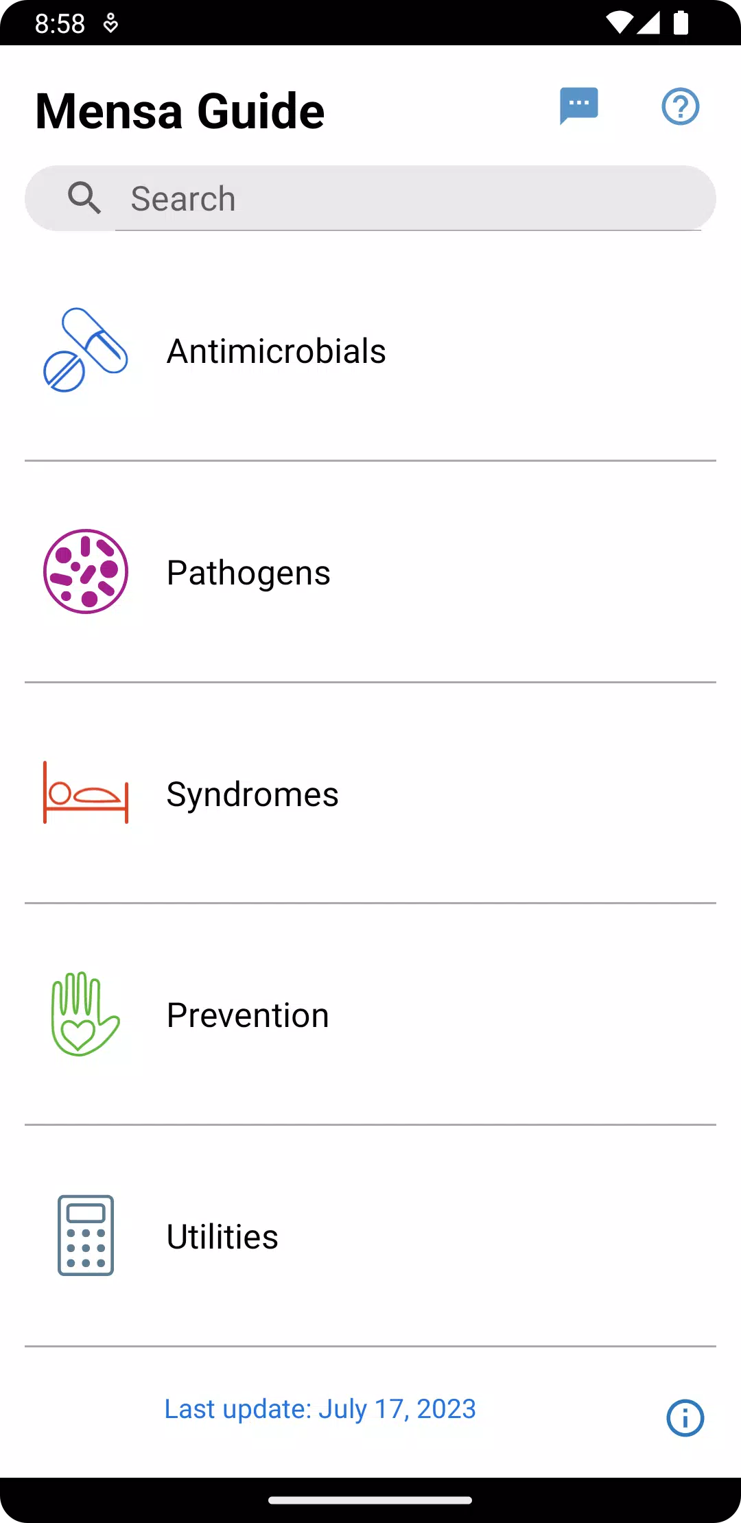 Mensa Guide Screenshots