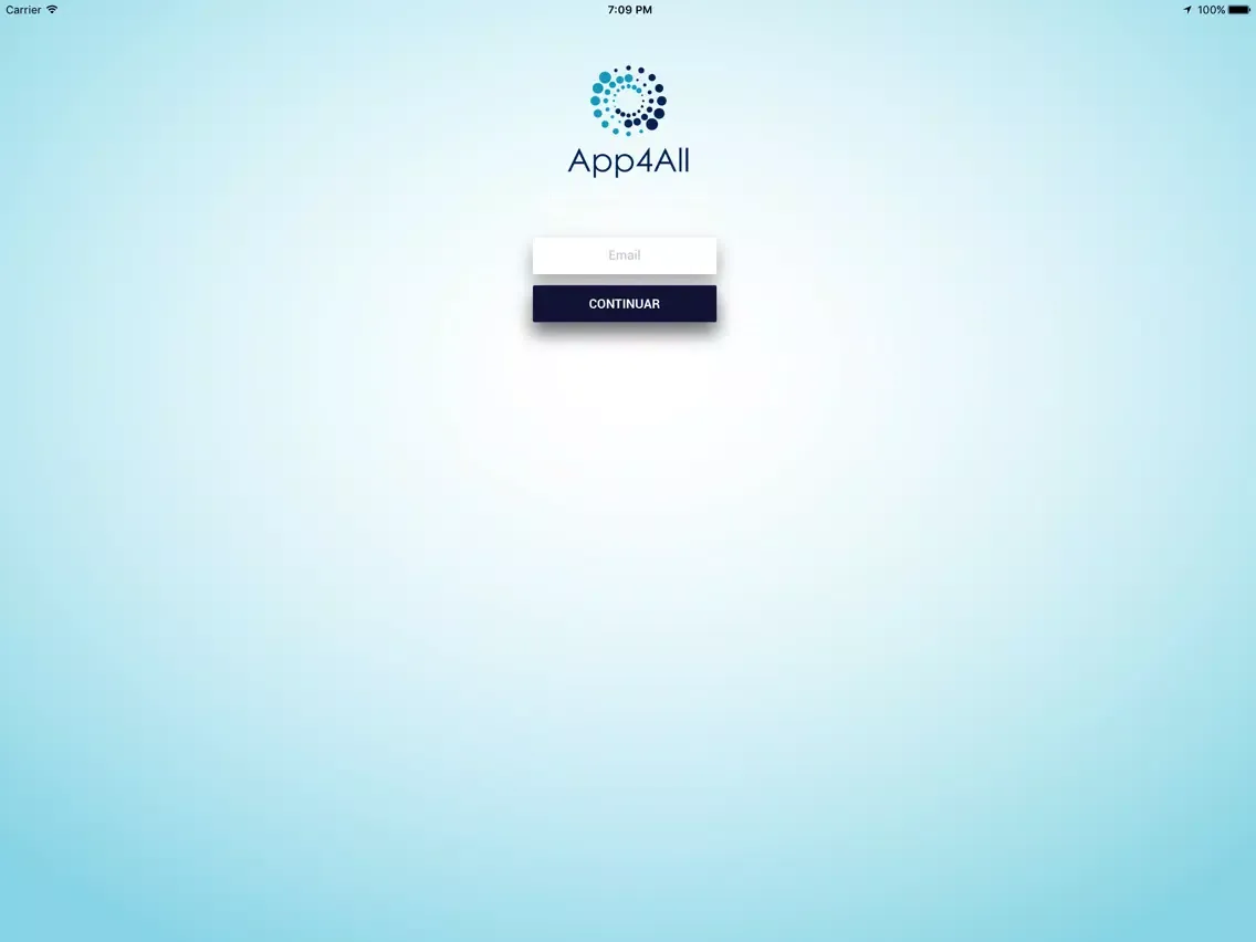 Tangkapan layar App4All iPad 