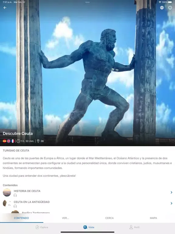 Turismo Ceuta iPad 应用截图
