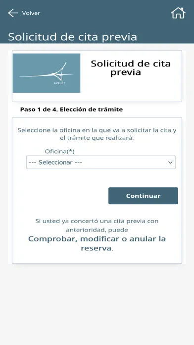 Capturas de pantalla de Cita Previa OAR Avilés