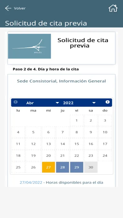 Capturas de pantalla de Cita Previa OAR Avilés