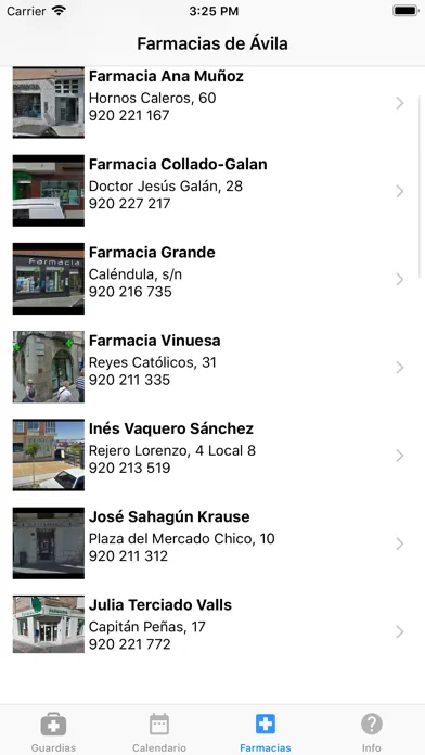 Capturas de pantalla de Farmacias Avila