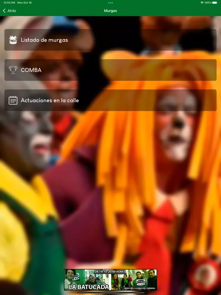 Zrzuty ekranu Onda Cero - Carnaval Badajoz iPad 