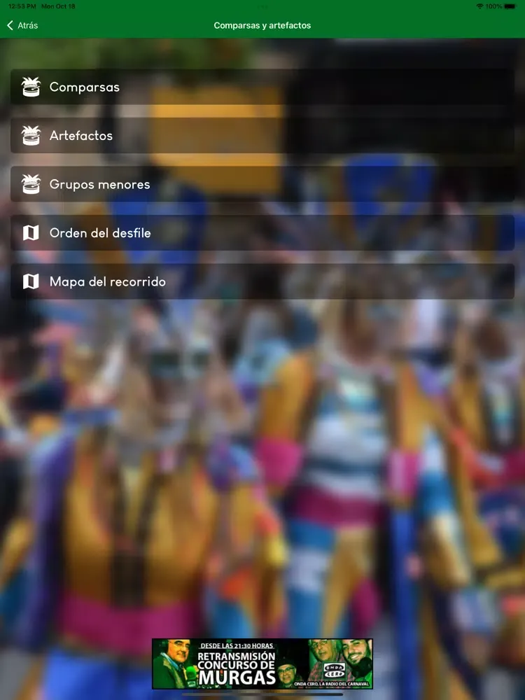 Zrzuty ekranu Onda Cero - Carnaval Badajoz iPad 