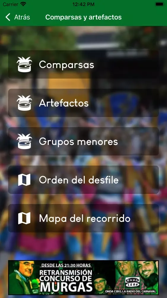 Zrzuty ekranu Onda Cero - Carnaval Badajoz