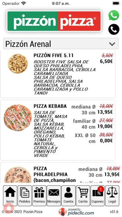 Zrzuty ekranu Pizzon Pizza