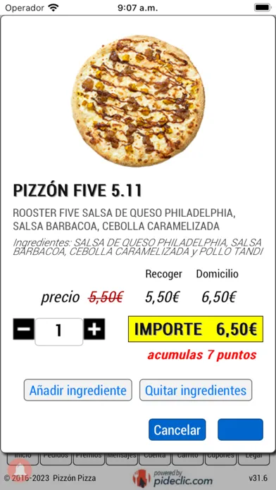 Zrzuty ekranu Pizzon Pizza