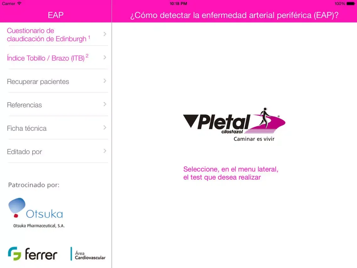 صور EAP – Enfermedad arterial periférica iPad 