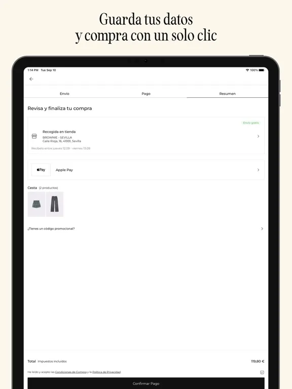 Capturas de tela do BROWNIE - Womenswear iPad 