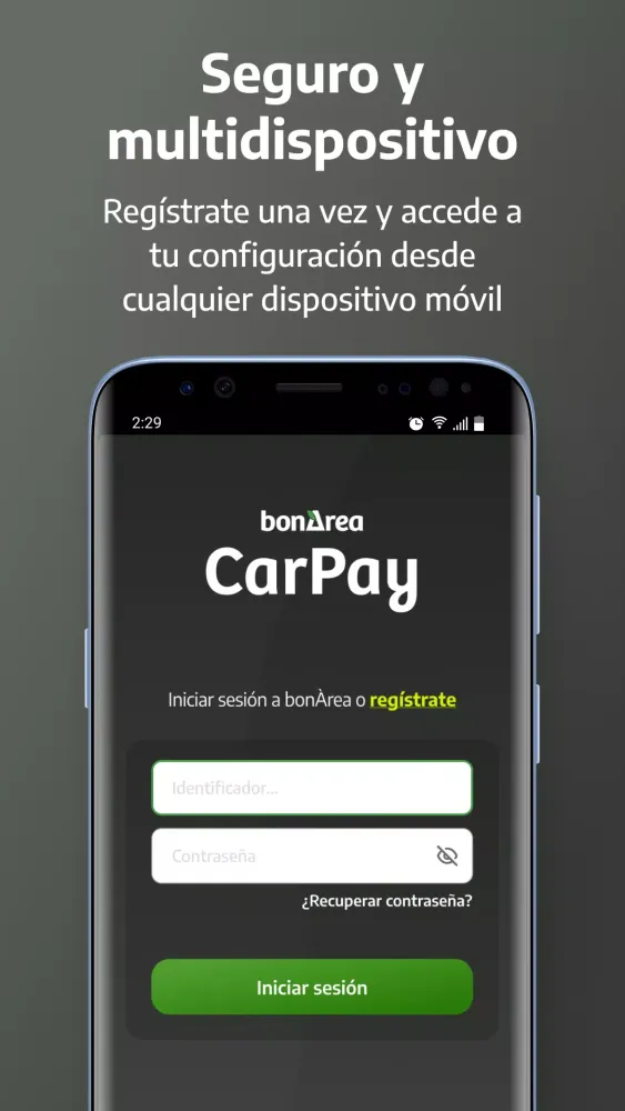 Скриншоты bonÀrea CarPay