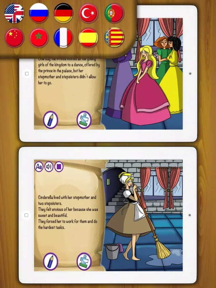 Cinderella Classic short stories book – Pro iPad  سکرین شاٹس