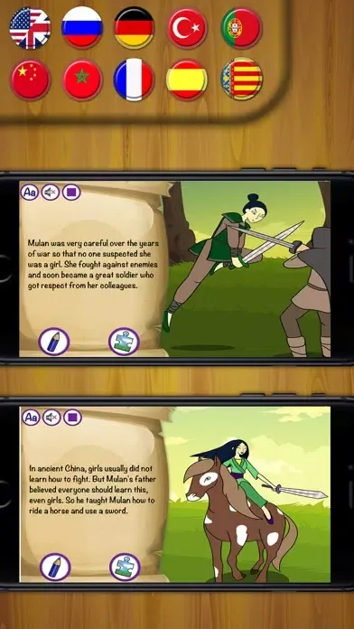 Mulan Classic tales - interactive book for kids. Screenshots