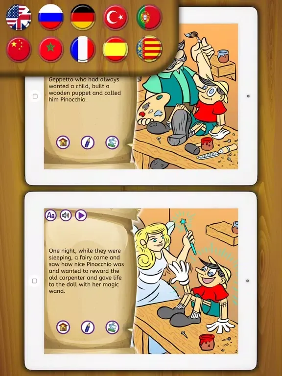 Capturas de tela do Pinocchio classic tale - Interactive book iPad 