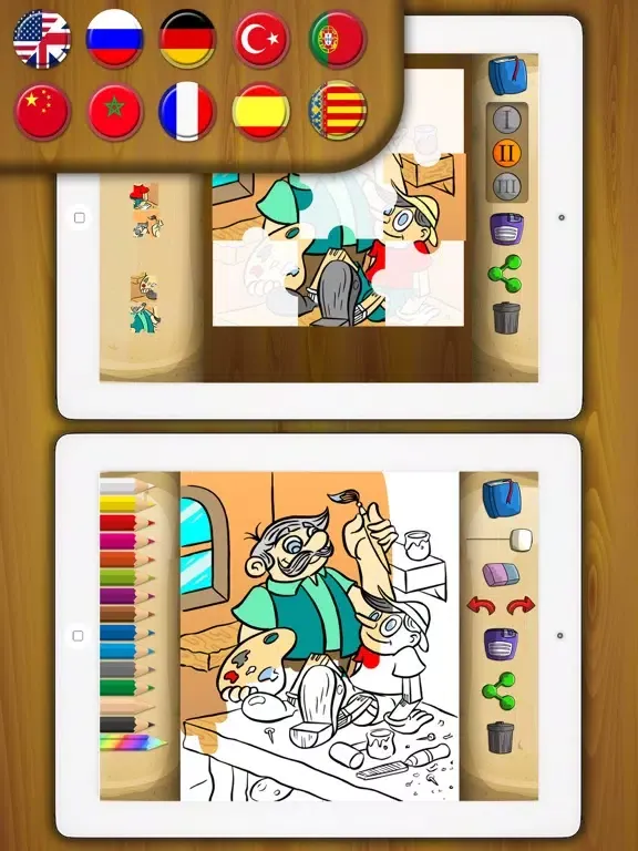 Capturas de tela do Pinocchio classic tale - Interactive book iPad 