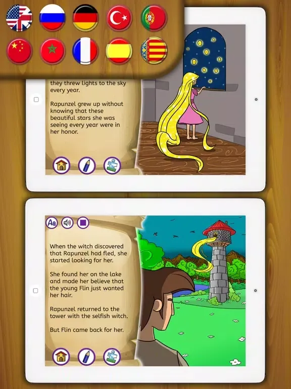 ภาพหน้าจอของ Rapunzel Classic tales - interactive book for kids iPad 