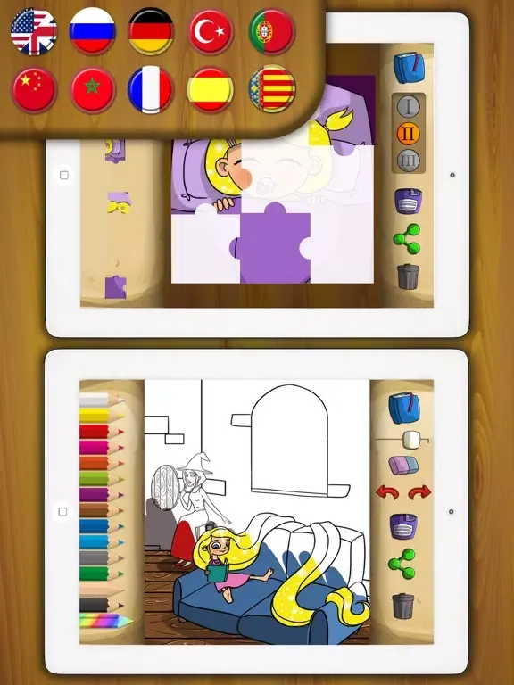 ภาพหน้าจอของ Rapunzel Classic tales - interactive book for kids iPad 