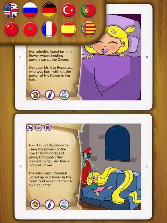 ภาพหน้าจอของ Rapunzel Classic tales - interactive book for kids iPad 
