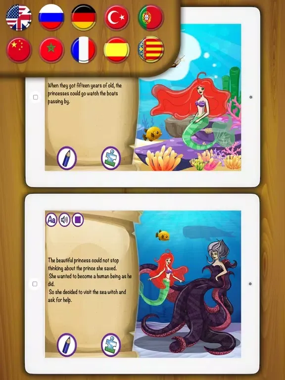 Capturas de pantalla de Tale of the Little Mermaid - interactive books iPad 