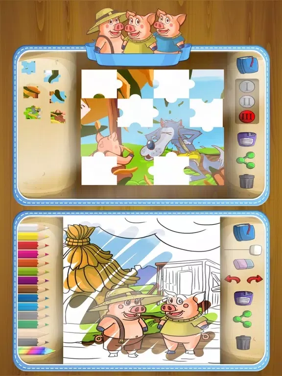 Tangkapan skrin Three Little Pigs - Tale iPad 