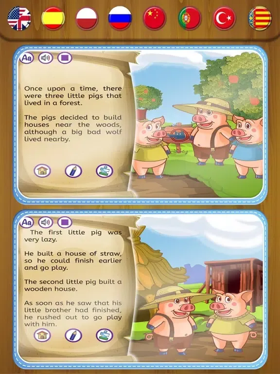 Tangkapan skrin Three Little Pigs - Tale iPad 