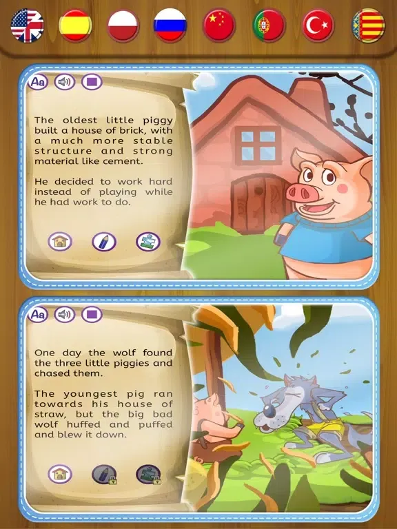 Tangkapan skrin Three Little Pigs - Tale iPad 