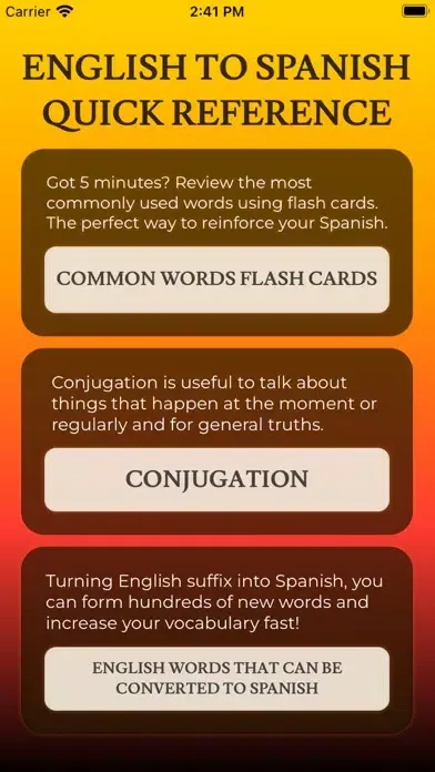 Spanish Reference Ekran Görüntüleri