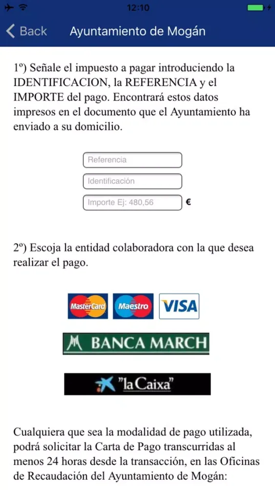 Mogán, Pago de Impuestos স্ক্রিনশট