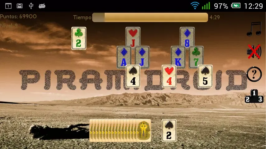 Zrzuty ekranu Piramidroid. Pyramid Solitaire