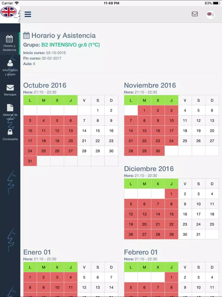 Zrzuty ekranu Coucke's APP Students Platform iPad 
