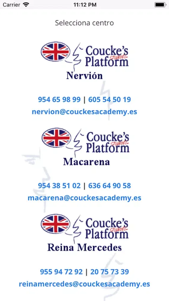 Zrzuty ekranu Coucke's APP Students Platform