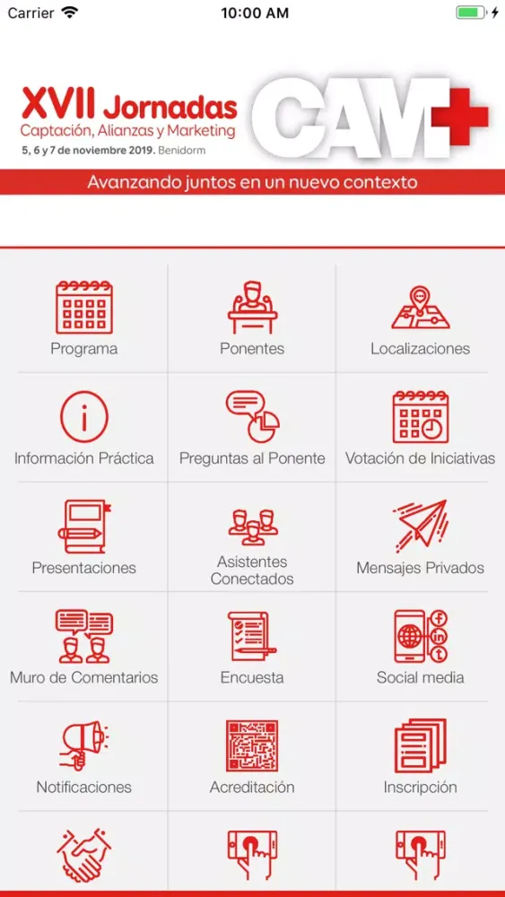 Ảnh chụp màn hình của XVII Jornadas de Captación