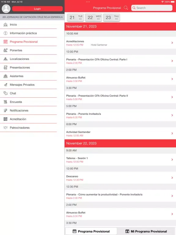 تصاویر XIX JORNADAS CFA 2023 iPad 