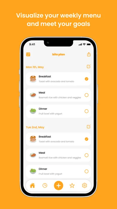 Bite Plan: Weekly Menu Planner 스크린샷