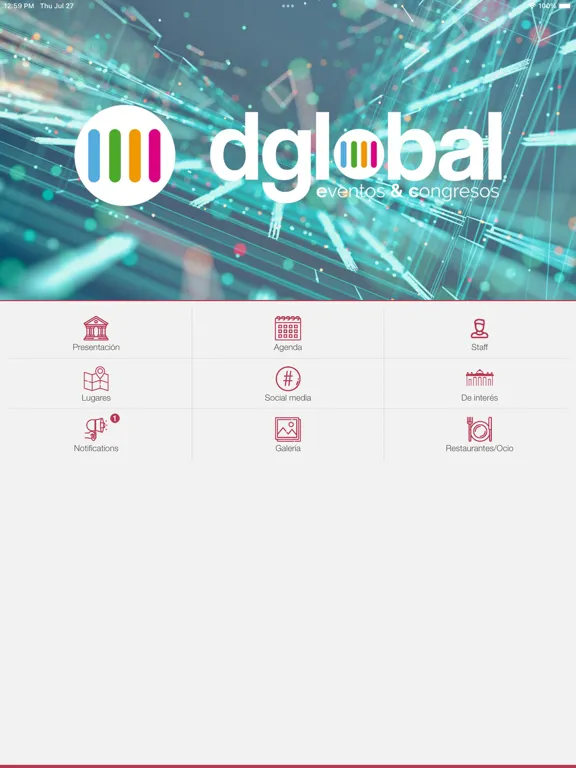 DGLOBAL CONGRESOS Y EVENTOS iPad  Screenshots
