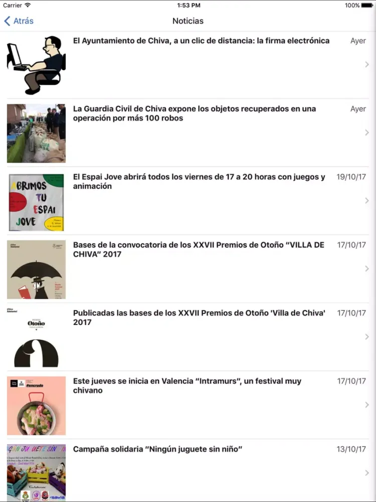 Zrzuty ekranu Chiva iPad 